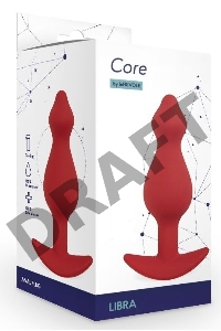 Анальная пробка Libra, цвет бордовый (CORE)
