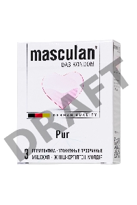 Презервативы masculan  Pur № 3 утонченные, 18,5 см, 5.3 см, 3 шт.