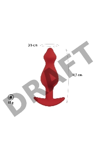 Анальная пробка Libra, цвет бордовый (CORE)