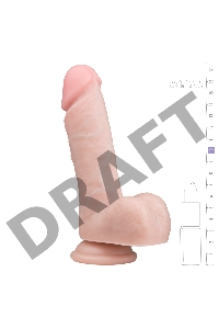 Телесный фаллоимитатор Realistic Dildo - 17,5 см.