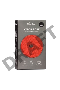 Красная веревка для связывания Nylon Rope - 5 м.