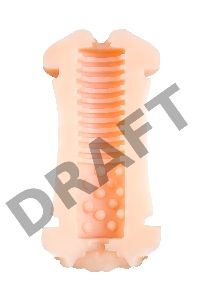 Мастурбатор двусторонний JOS NADIN, TPR, телесный, 14,5 см