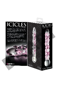Стеклянный стимулятор Icicles No. 7 - Clear/Pink