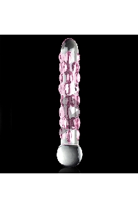Стеклянный стимулятор Icicles No. 7 - Clear/Pink