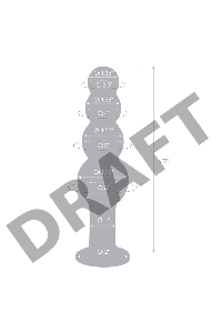 Анальная прозрачная пирамида 7,25in BEADED BUTT PLUG