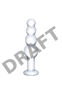 Анальная прозрачная пирамида 7,25in BEADED BUTT PLUG