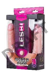 Двусторонний фаллоимитатор LoveToy LESBI TOUCH, телесный, 43 см