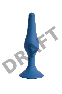 Анальная пробка Gravity, диаметр до 3 см, длина 12,5 см , цвет кобальт