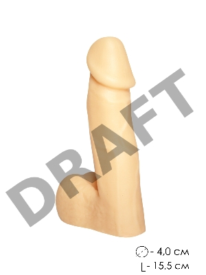 Фаллоимитатор пустотелый телесный