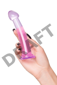 Нереалистичный фаллоимитатор Jelly Dildo S Toyfa Basic, TPE, фиолетовый, 15,5 см