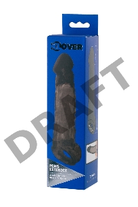 Насадка Toyfa XLover, для увеличения размера, TPE, черная, 19.5 см