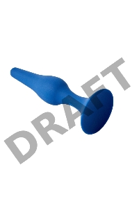 Анальная пробка Gravity, диаметр до 3 см, длина 12,5 см , цвет кобальт