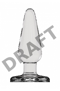 Стеклянная анальная пробка Butt Plug Basic 5 Inch - 12,7 см.