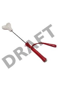 Красно-белый кожаный мини-стек - 36 см.