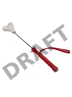 Красно-белый кожаный мини-стек - 36 см.