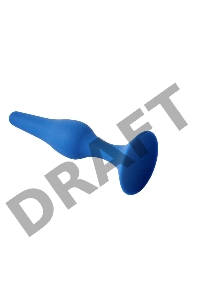 Анальная пробка Gravity, диаметр до 3 см, длина 12,5 см , цвет кобальт