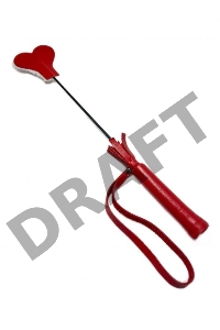 Красно-белый кожаный мини-стек - 36 см.