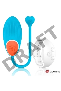 Голубое виброяйцо с белым пультом-часами Wearwatch Egg Wireless Watchme