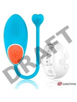 Голубое виброяйцо с белым пультом-часами Wearwatch Egg Wireless Watchme