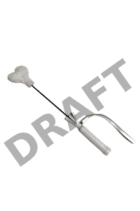 Белый кожаный мини-стек - 36 см.