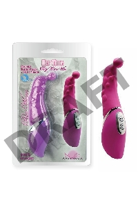 Розовый стимулятор точки G  с рельефом и шариком