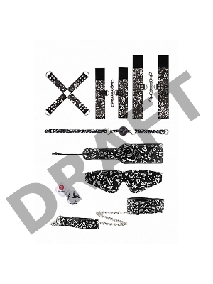 Набор для бондажа с принтом Printed Bondage Kit