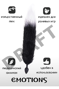 Черная анальная пробка с хвостом Emotions Furry