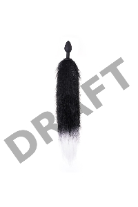 Черная анальная пробка с хвостом Emotions Furry