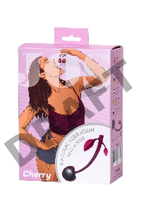 Вагинальный шарик JOS CHERRY, силикон, бордовый, 14,5 см