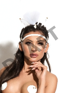 Маска с ушками Me Seduce Queen of hearts Allure, белая, OS