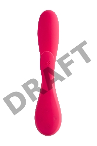 Нереалистичный вибратор Satisfyer Mono Flex, силикон, красный, 20,4 см.