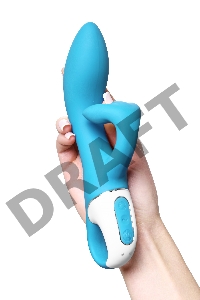 Нереалистичный вибратор Satisfyer Embrace me, силикон, синий
