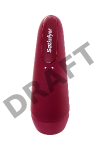 Вакуум-волновой бесконтактный стимулятор клитора Satisfyer Curvy 1+, силикон, красный, 14,3 см.