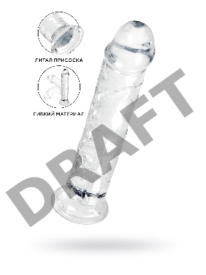 Фаллоимитатор A-Toys by TOYFA Auri, TPE, прозрачный, 20 см