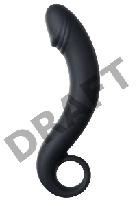 Анальный стимулятор TOYFA POPO Pleasure, водонепроницаемый, силикон, черный, 18 см, Ø 3,5 см