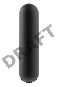 Черная перезаряжаемая вибропуля Clio - 7,6 см.