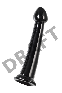 Нереалистичный фаллоимитатор Jelly Dildo M Toyfa Basic, TPE, черный, 18 см