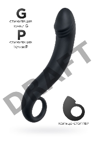 Анальный стимулятор TOYFA POPO Pleasure, водонепроницаемый, силикон, черный, 18 см, Ø 3,5 см