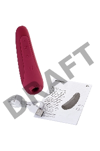 Вакуум-волновой бесконтактный стимулятор клитора Satisfyer Curvy 1+, силикон, красный, 14,3 см.