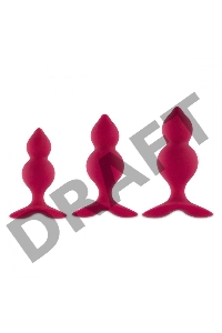 Набор из трех розовых анальный пробок Bibi Twin Butt Plug Set