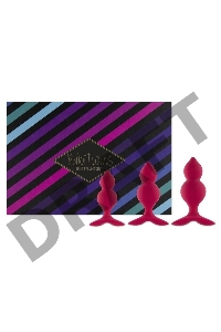 Набор из трех розовых анальный пробок Bibi Twin Butt Plug Set