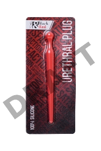 Уретральный плаг Black & Red by TOYFA, силикон, красный, 10 см