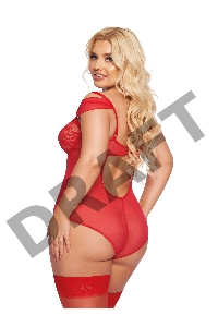 Боди SoftLine Collection Dora, красный, XXXL