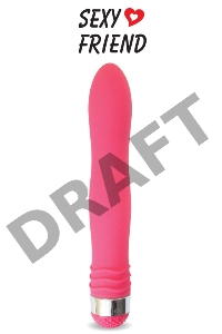 Розовый эргономичный вибратор Sexy Friend - 17,5 см.