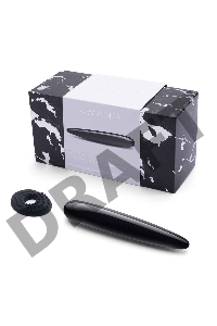 Массажер тонкий le WAND Crystal Slim Wand черный обсидиан