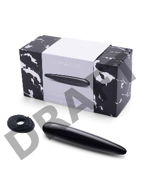 Массажер тонкий le WAND Crystal Slim Wand черный обсидиан