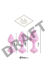 Набор из 3 нежно-розовых анальных пробок Bibi Butt Plug Set