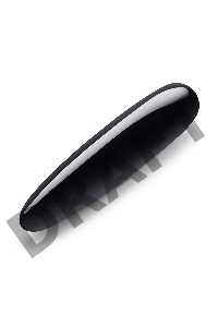 Массажер тонкий le WAND Crystal Slim Wand черный обсидиан