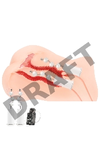 Hanna Onahole 001 Мастурбатор вагина анус с двойным слоем с вибрацией