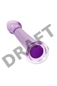 Нереалистичный фаллоимитатор Jelly Dildo M Toyfa Basic, TPE, фиолетовый, 18 см